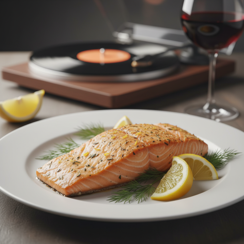 Garlic-Free Lemon Herb Salmon & Smooth Jazz After Dark